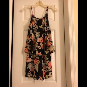 Charlotte Russe Printed Floral Romper